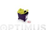 CUBO CON ESCURRIDOR 14 L RUEDAS AUTOMATICO - Imagen 2